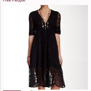 Free People Mountain Laurel Lace Crochet Midi Dress size 4